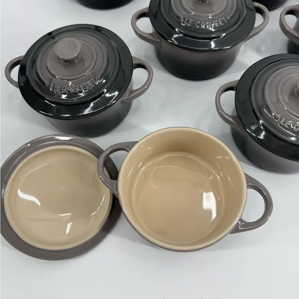 Le Creuset Mini Round Cocotte in Oyster | 8 oz
